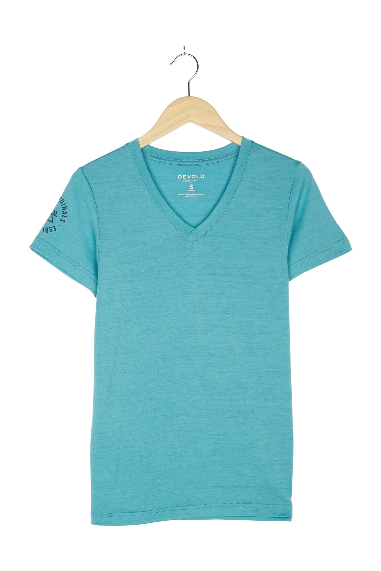 HAREID MERINO 200 TEE V-NECK WMN T-Shirt Merino für Damen